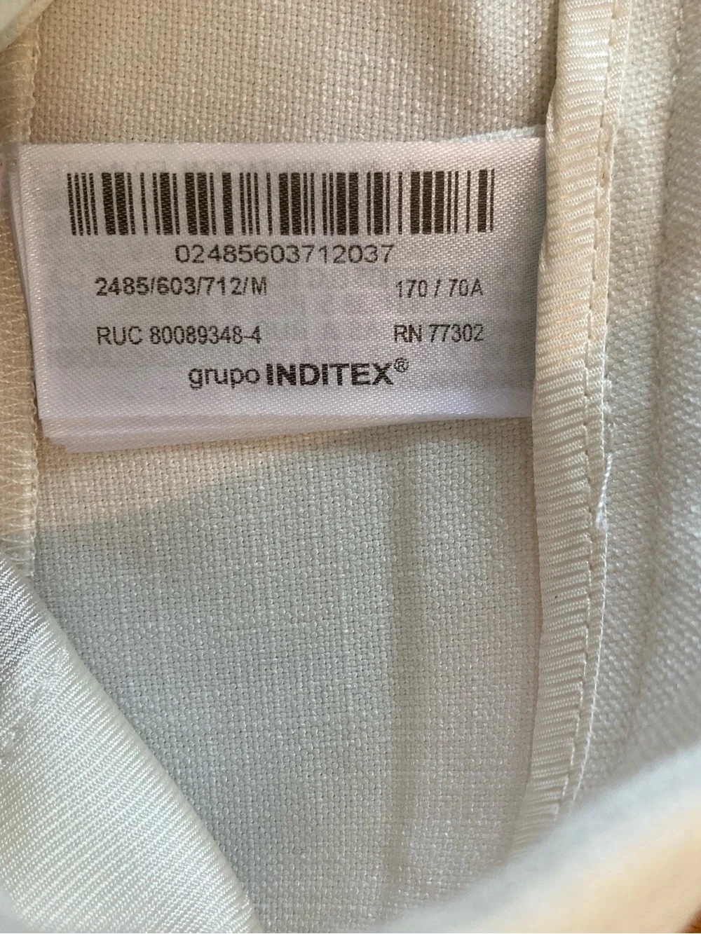 Zara Ecru CROPPED WIDE LEG PANTS - M - Polyester/Elastane Blend - NWT!
